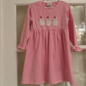 Sz 5 Stitchy Fish Snowman Dress